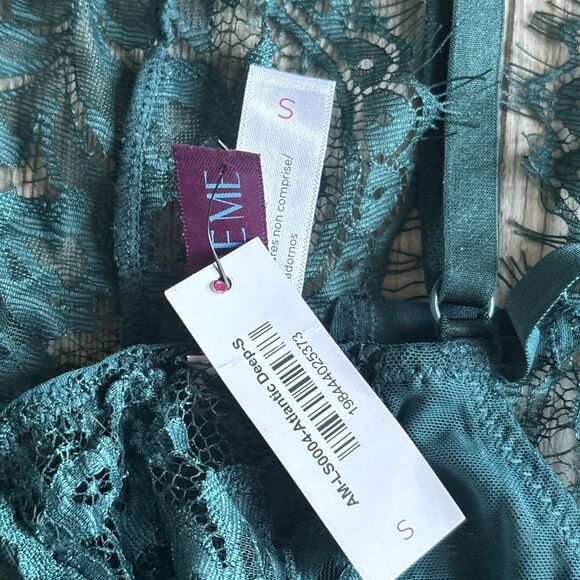 NWT Adore Me Women's Anouchka Unlined Bodysuit Aqua Size Small (MSRP $69) - Picture 10 of 11
